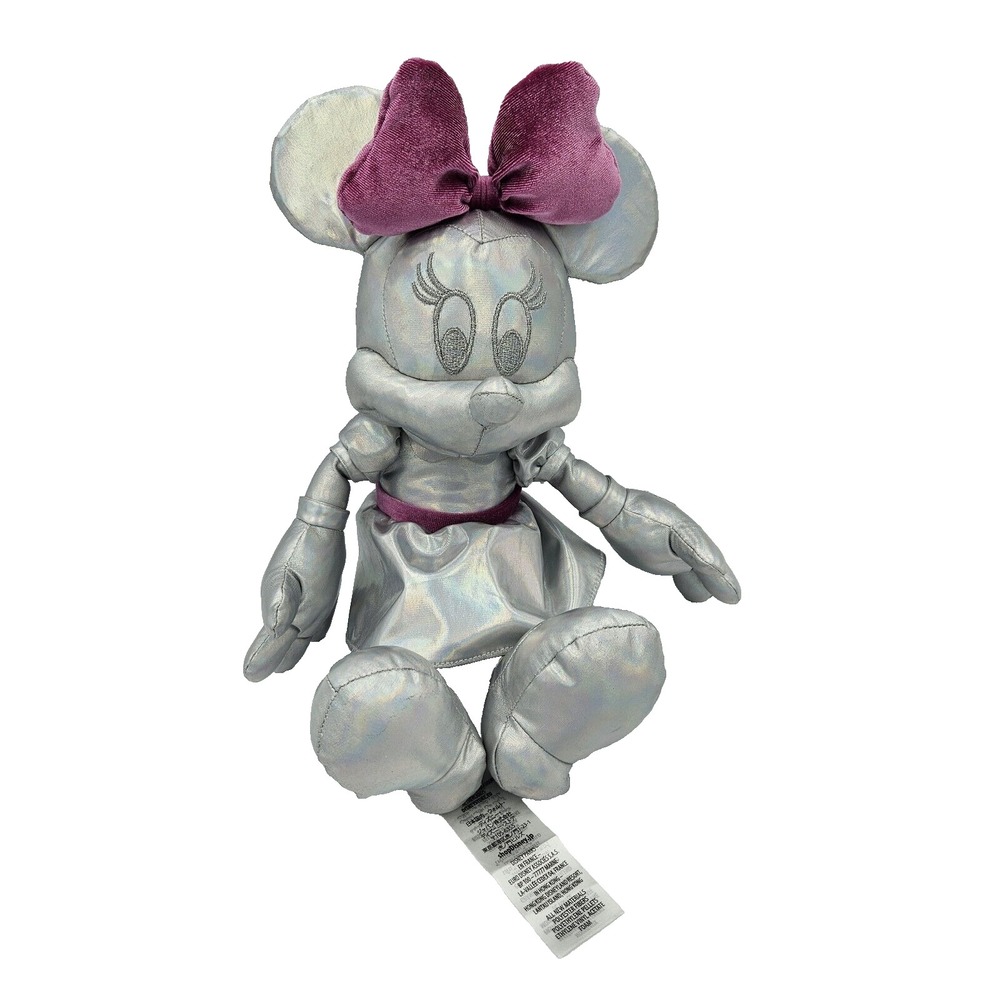 Disney 100th Anniversary Minnie & Mickey Mouse Platinum‎ Edition Plush